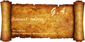 Gansel Amina névjegykártya